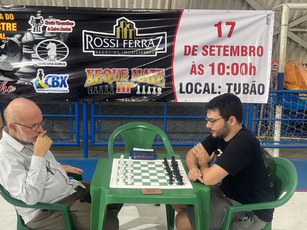 Enxadrista Mequinho no Torneio de Xadrez