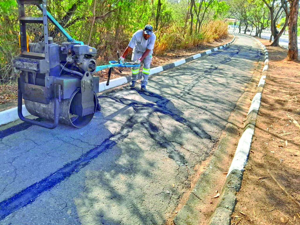 Ciclovia do Anel Viário recebe melhorias no piso asfáltico