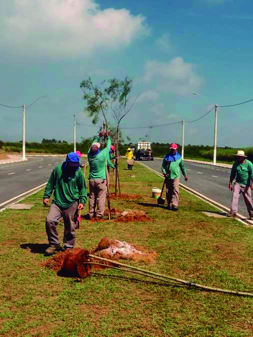 Pátio de materiais, equipamentos e construção de praça e parque linear marcam o ano no Distrito de Moreira César