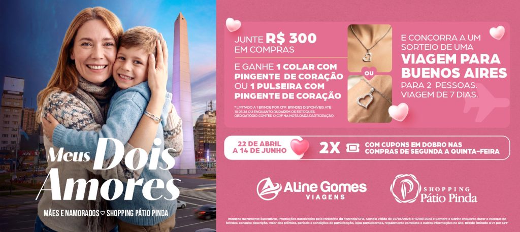 Shopping Pátio Pinda lança campanha promocional com ação compre e ganhe e sorteio de uma viagem para Buenos Aires