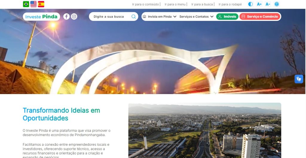 Pinda apresenta plataforma para exibir imóveis disponíveis e cadastrar prestadores de serviços