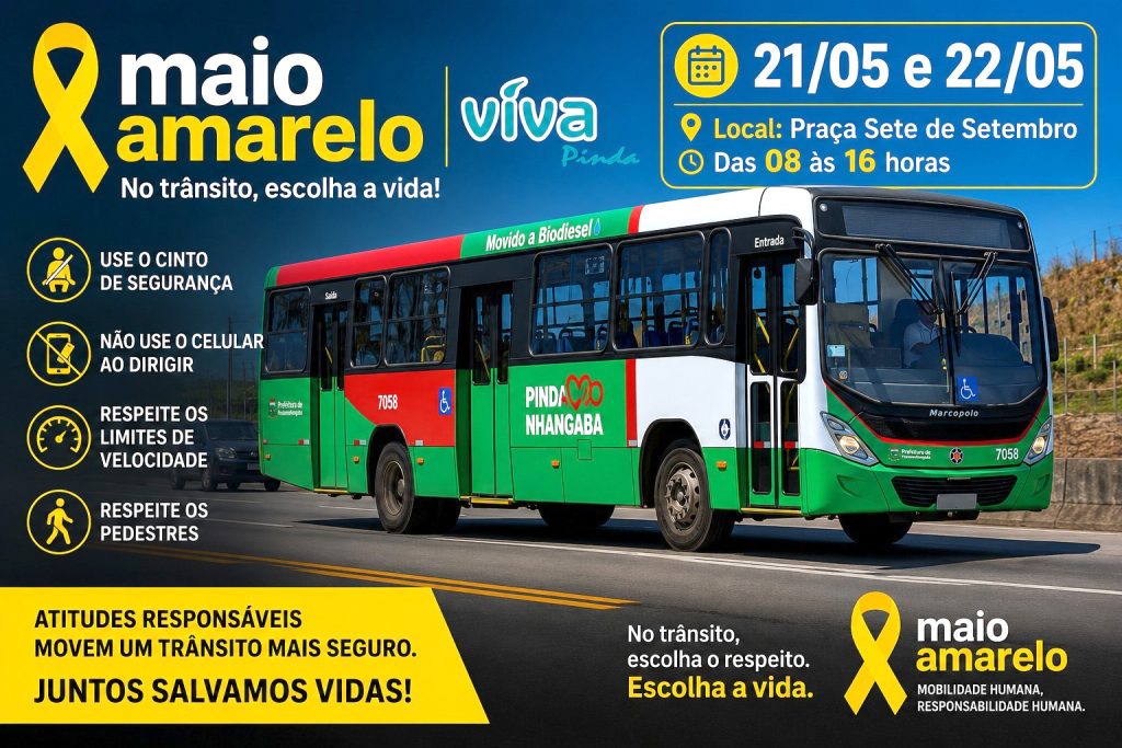Viva Pinda promove ação de conscientização no Maio Amarelo em Pindamonhangaba