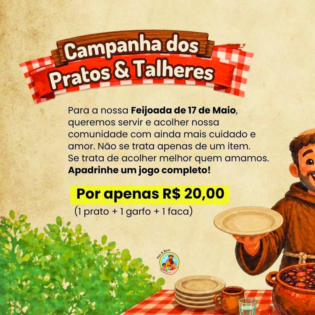 Lar São Judas Tadeu promove “Campanha dos Pratos e Talheres”