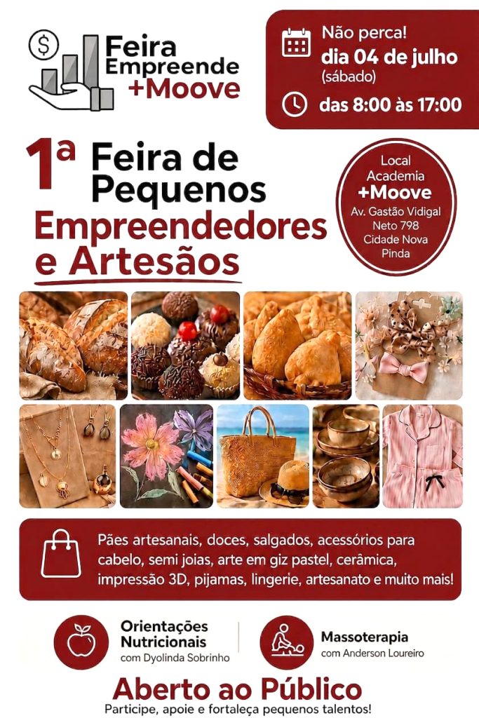 Feira Empreenda Mais Moove reúne artesãos e pequenos empreendedores em sua primeira edição