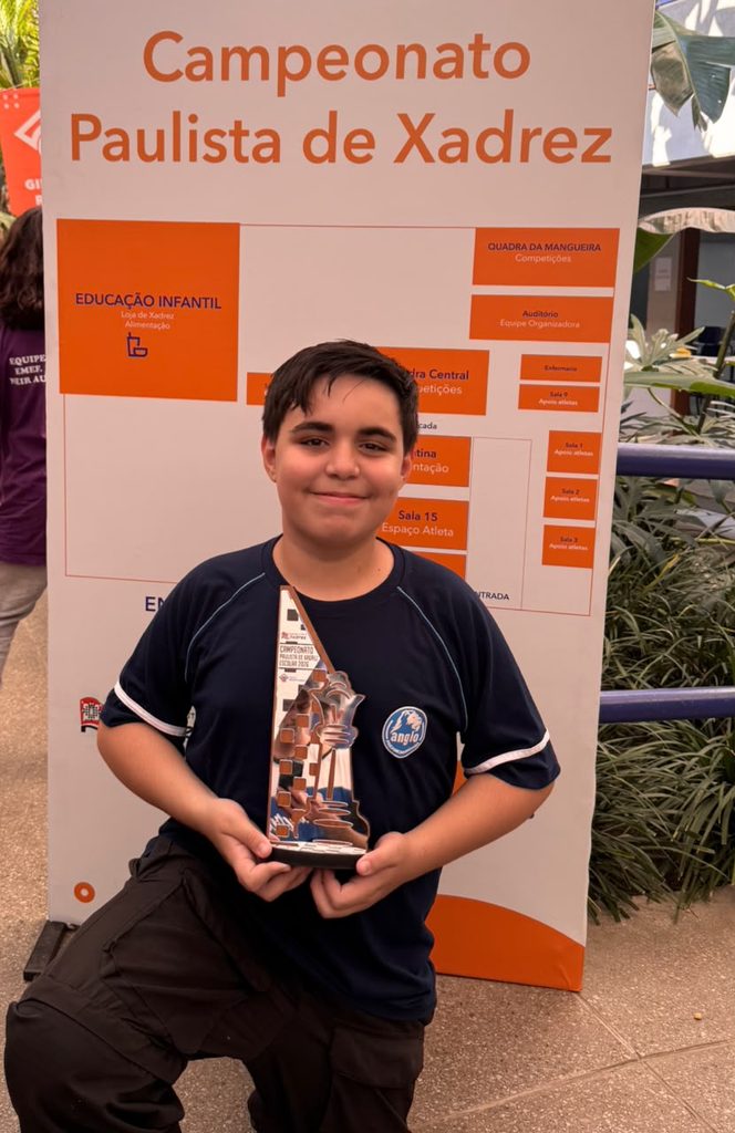 Campeão paulista escolar estadual de xadrez é de Pindamonhangaba