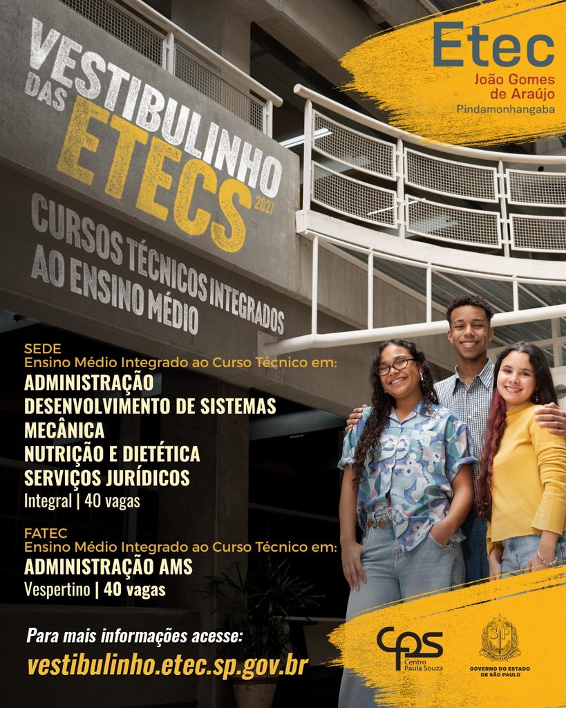 ETEC de Pindamonhangaba abre inscrições para Vestibulinho 2027
